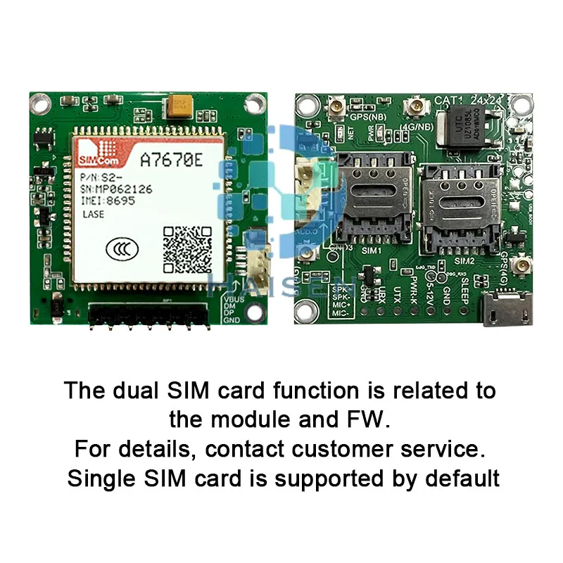 HAISEN SIMCOM A7670E-LASE Core Board A7670E-LASE Development Board LTE CAT1+4G+2G+Voice A7670