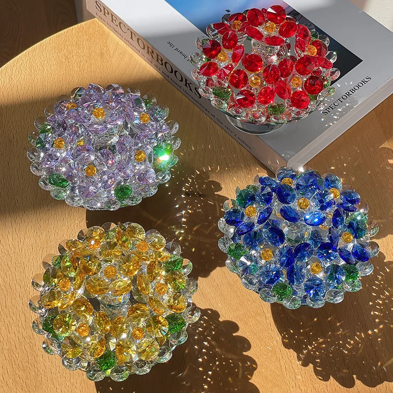 

Creative K9 Crystal Flower Flower Pot Elegant And Beautiful Crystal Ornaments Home Living Room Study Entrance Decoration New Hom
