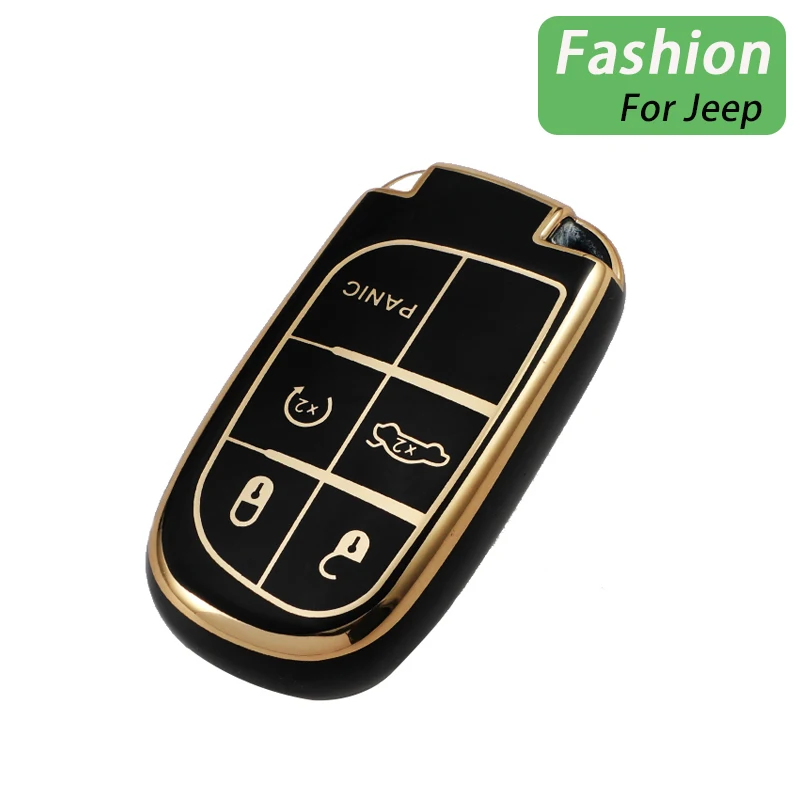 TPU Car Key Cover Case Fob for Jeep Renegade Compass Grand Cherokee for Chrysler 300C Wrangler Dodge Car Accessaries Keychain