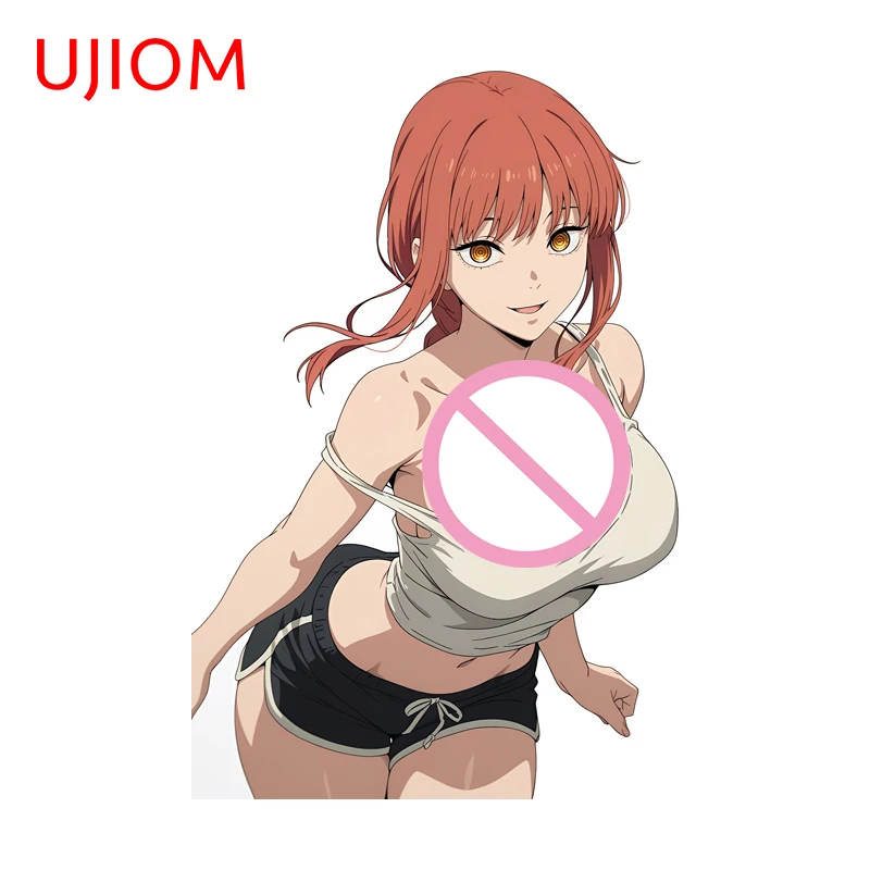 UJIOM Beautiful Makima Animation Wall Sticker Funny Refrigerator Waterproof PVC Decal Fashion Kitchen Decoration Accessories