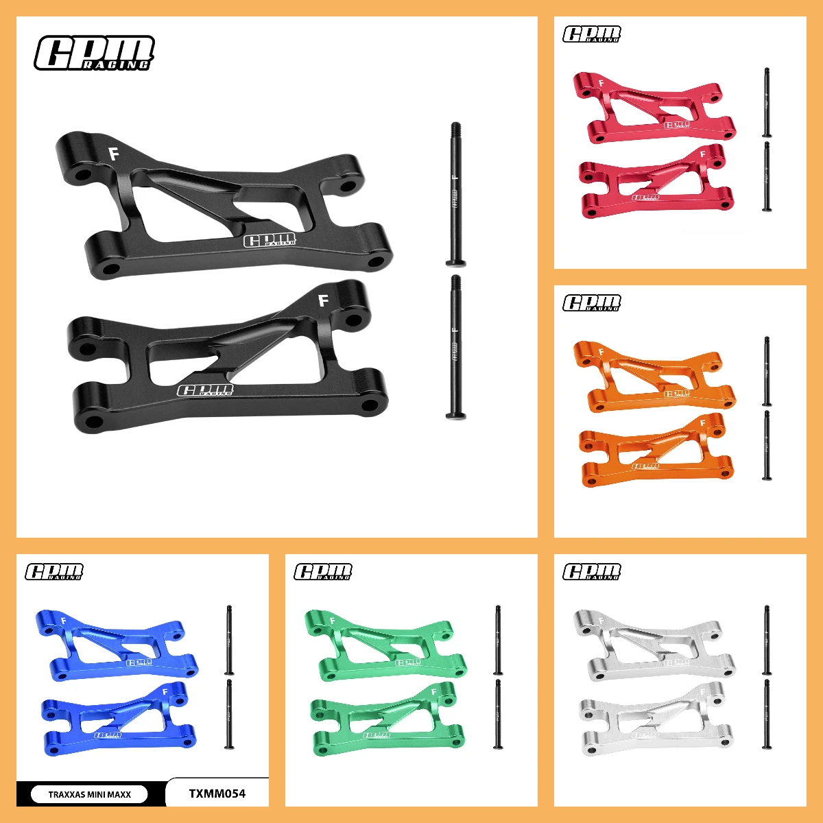 

GPM 7075 Alloy Front Upper Suspension Arms Fo TRAXXAS Mini Maxx Monster Truck 107154-1
