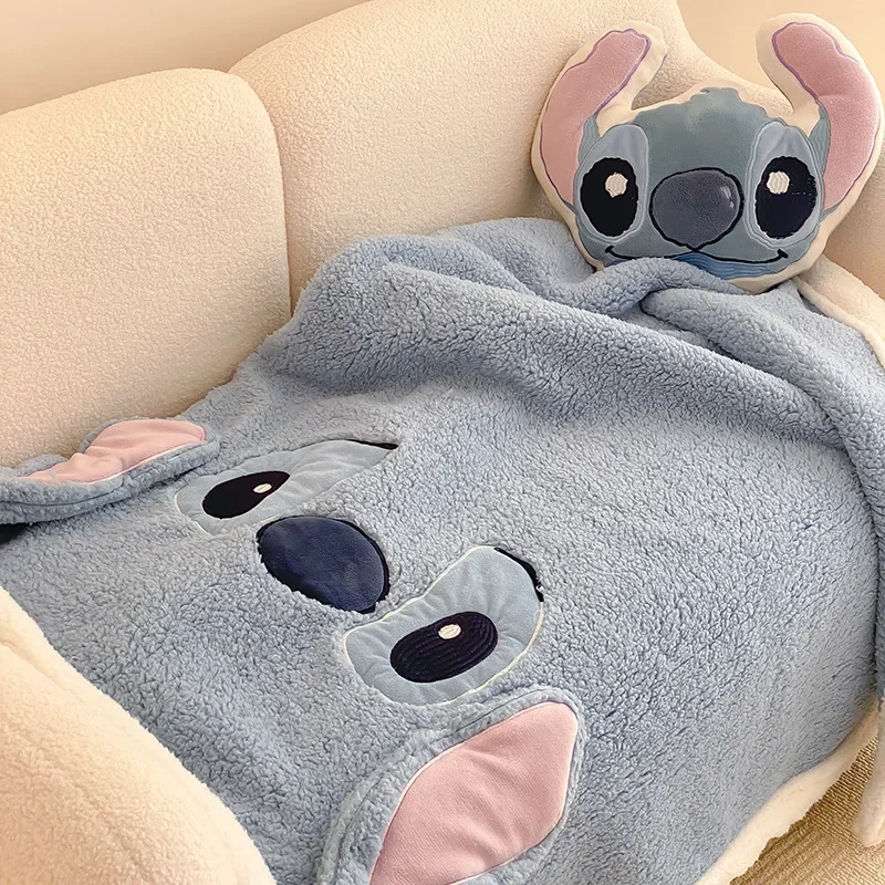 Blanket Cartoon Lamb Velvet Blanket Children Adults Autumn Winter Sofas Bedrooms Double-sided Velvet Blankets Warm Comfortable