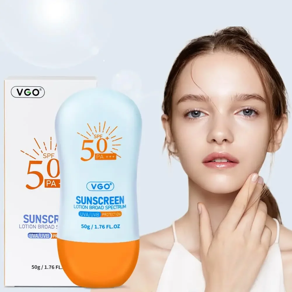 VGO Sunscreen Face SPF 50 Hydrating Sun Essence Facial Sunscreen Leaves No Sticky Feeling Sunscreen Against UVA UVB Rays