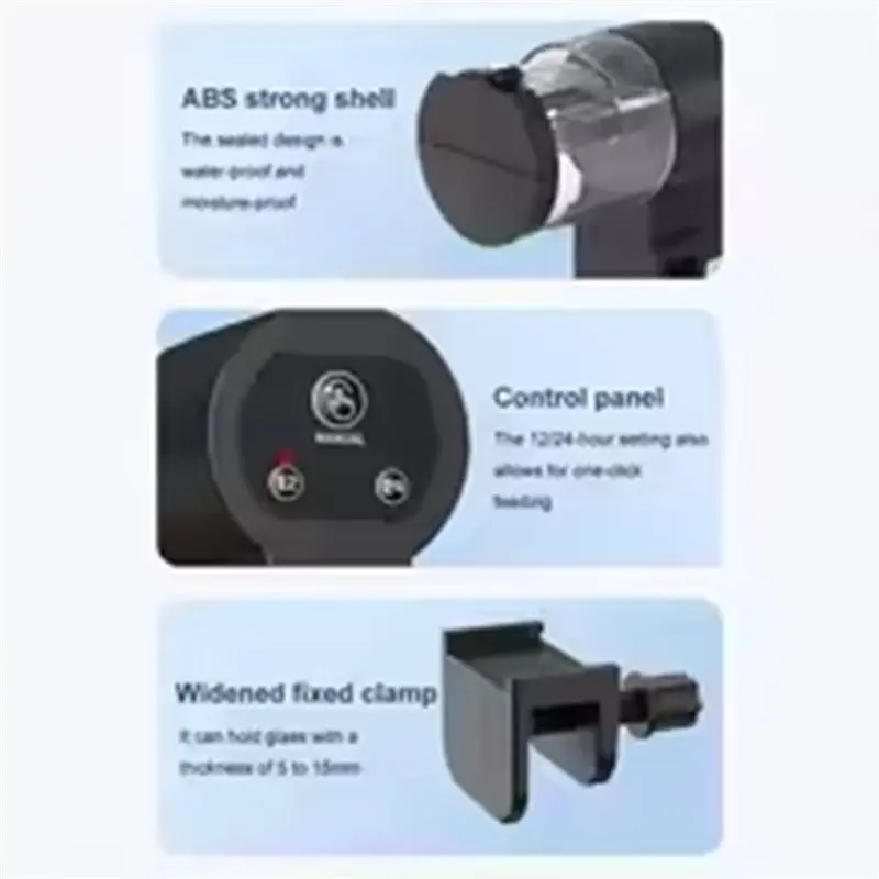 ABMI-Aquarium Fish Food Dispenser Intelligent Control Automatic Fish Tank Feeder Large Capacity For Goldfish/Koi,