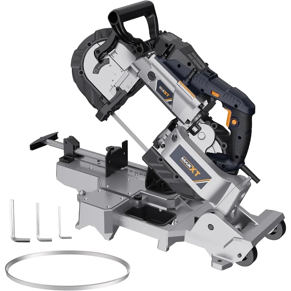 

MAXXT Band Saw with Lightweight Aluminum Base, 10 Amp 5 Inch Deep Cut Bandsaw, Variable Speed Handheld Automatic Multipurpose