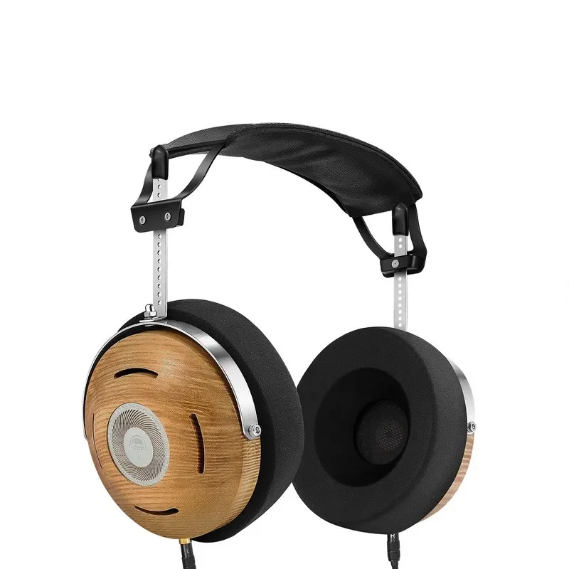 Geekyaudio Ash Wooden Open-back Headphone detachable wired Headset For PC/ smart phone 3.5mm Audio Music Wired Stereo