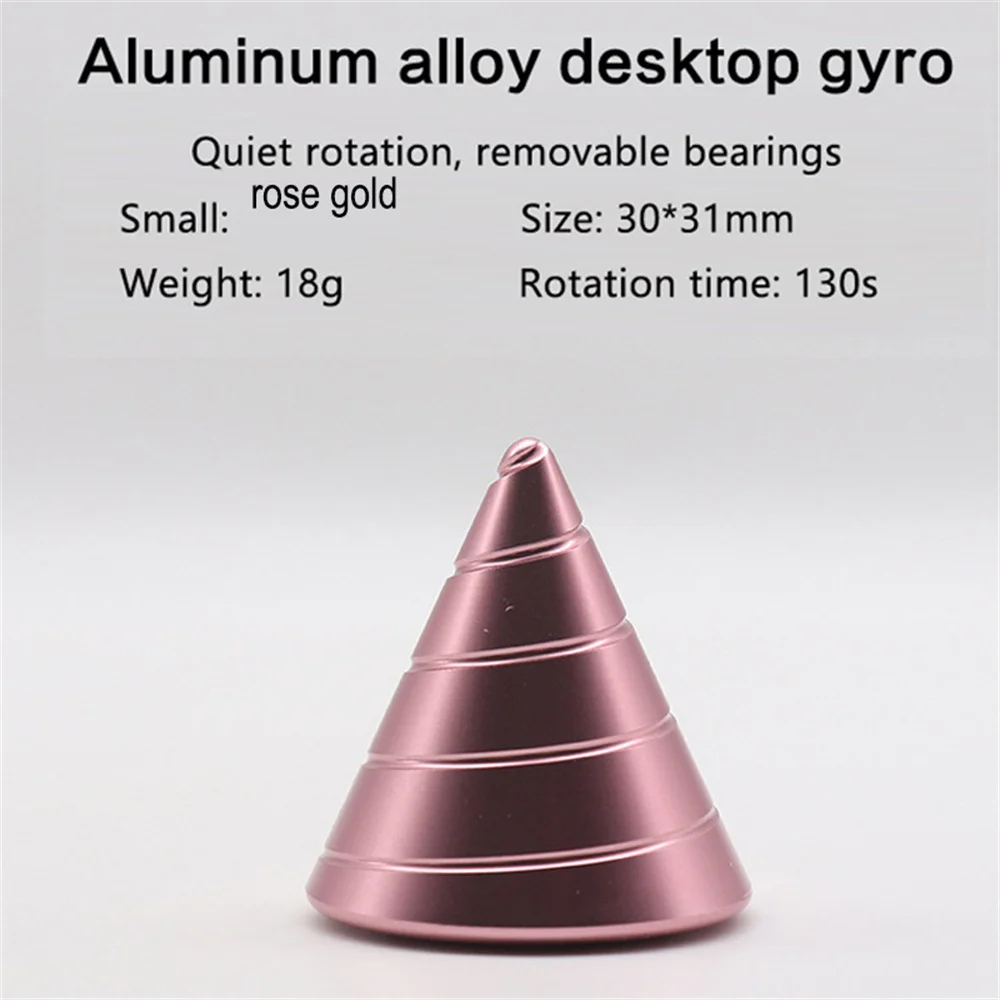 Metal Desktop Stress Relief Cone Gyroscope Anti Stress Ansiedad ADHD Autism Anxiety Fidget Spinner Kinetic Desktop Toy