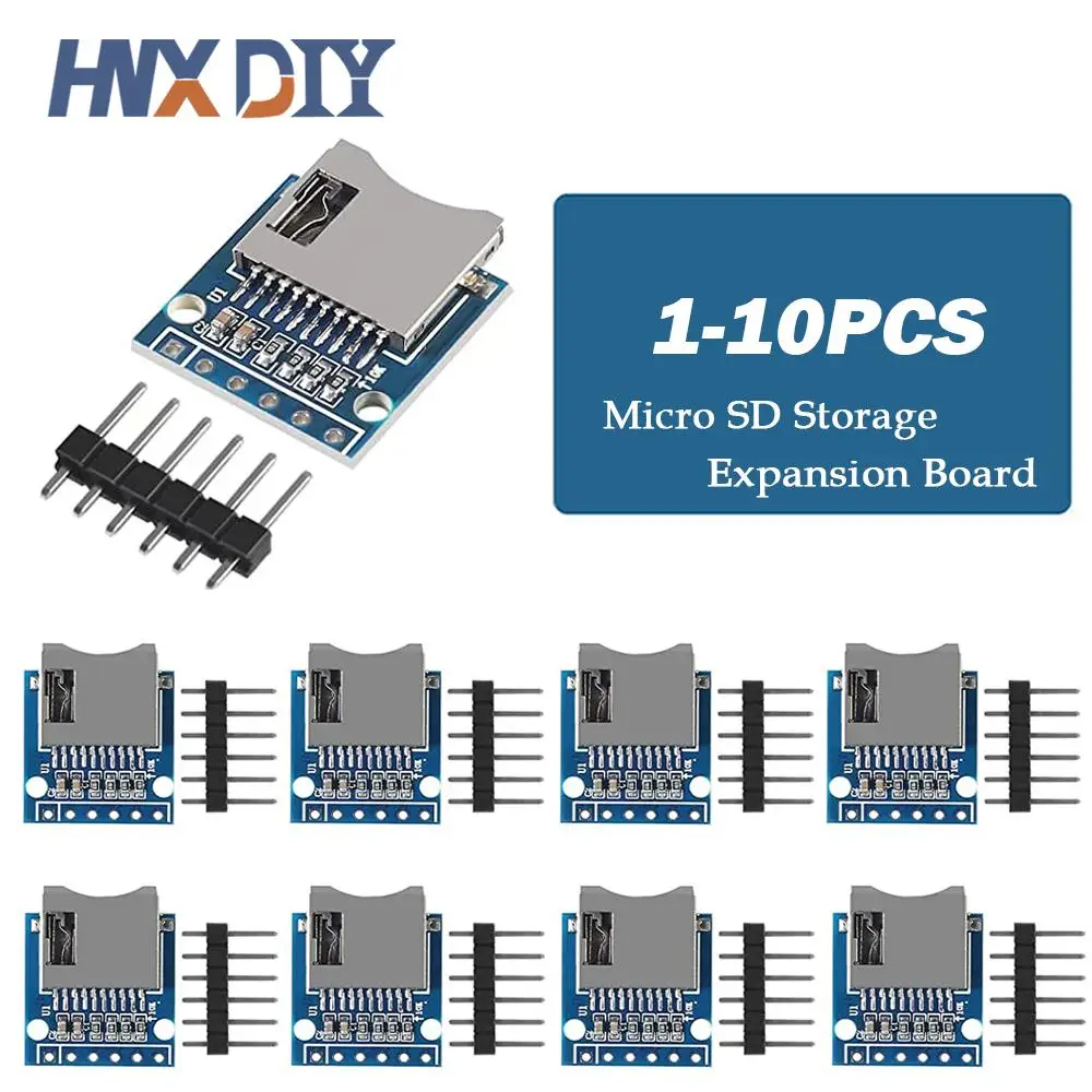 1-10 sztuk Micro Mini SD karta rozszerzeń pamięci Mini Micro SD karta TF moduł osłony pamięci z pinami dla Arduino