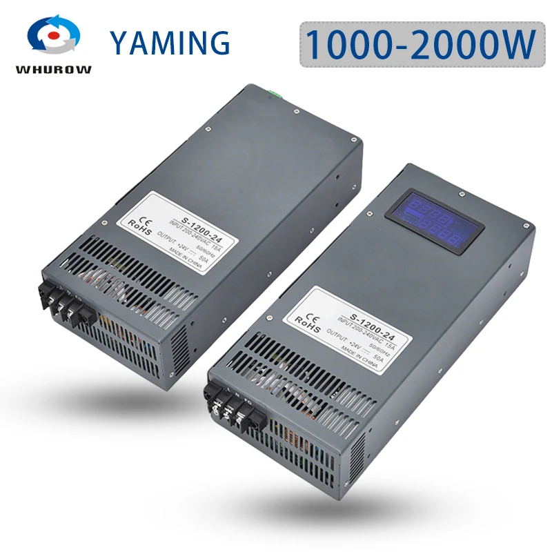 1500W High Power 1000W2000W Switching Power Supply 12V24V36V48 Transformer Constant Voltage Current Digital Display Adjustable