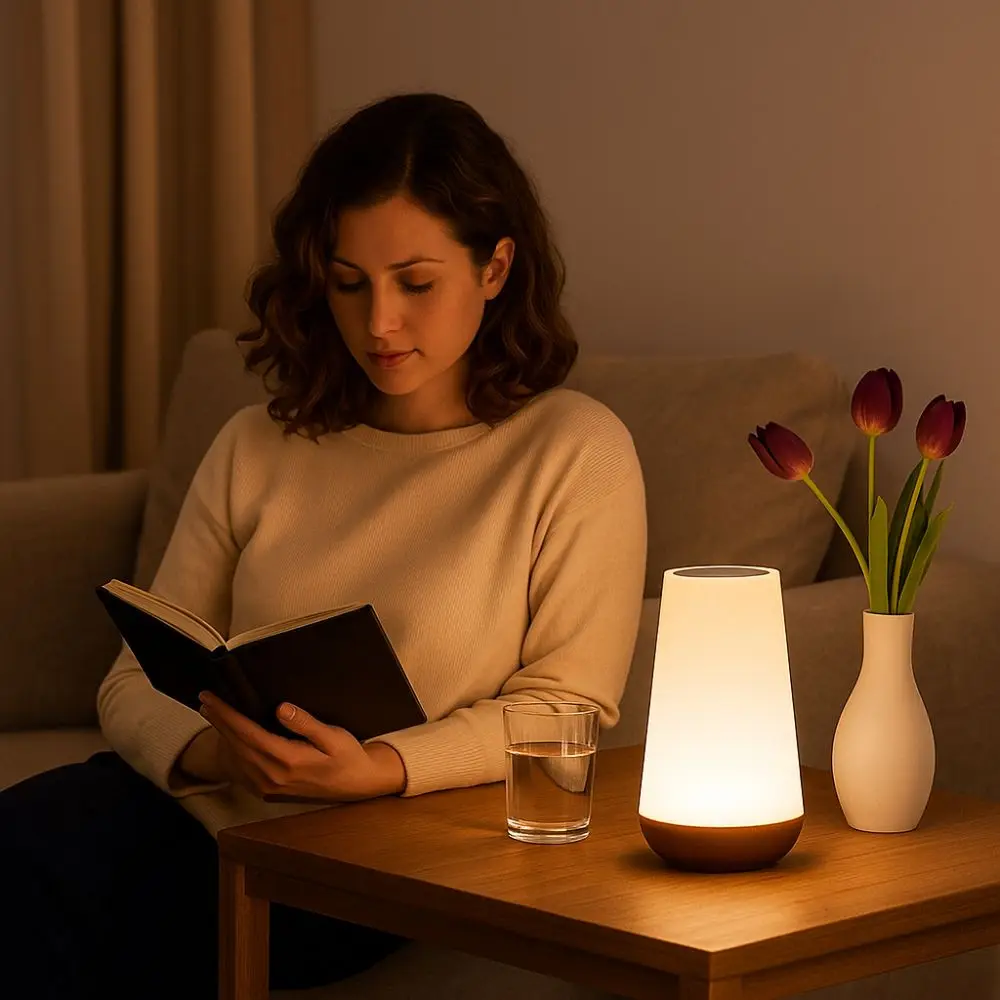 

Creative Remote Control Night Light Usb Rechageable Dimmable Bathroom Bedside Lamp Decorative RGB Light Household