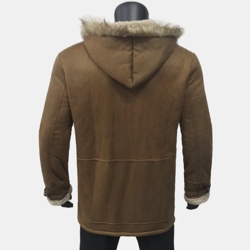 Winter Men\'s Jackets Suede Warm Windbreaker Hooded Fleece Jacket Men Wool Thickened Fur Collar Outerwear Men\'s Clothing S-5XL
