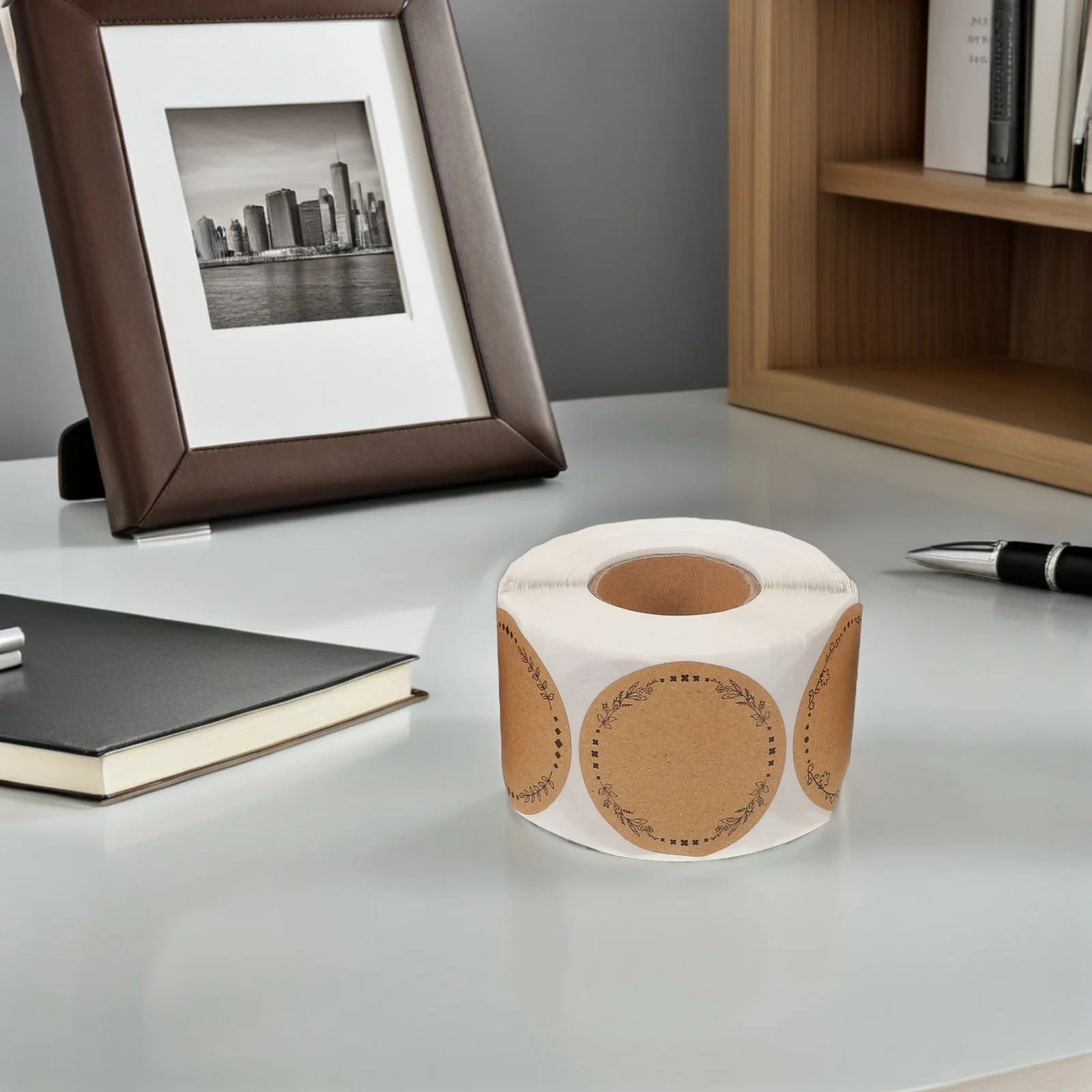 

3pcs Blank Round Self-Adhesive Sealing Stickers Kraft Paper Labels for Food Packaging Bag Closure Shipping Seals Storage