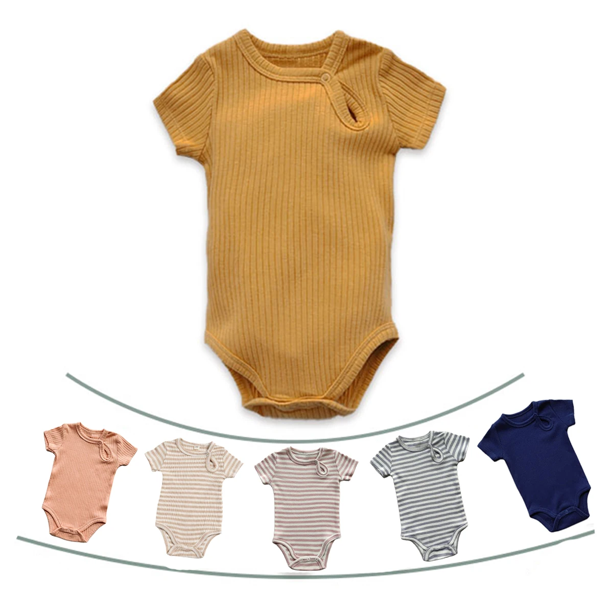 New Female Baby Triangle Crawling Suit Newborn Summer Onesie Baby Boy Onesie Children Romper 0-24M