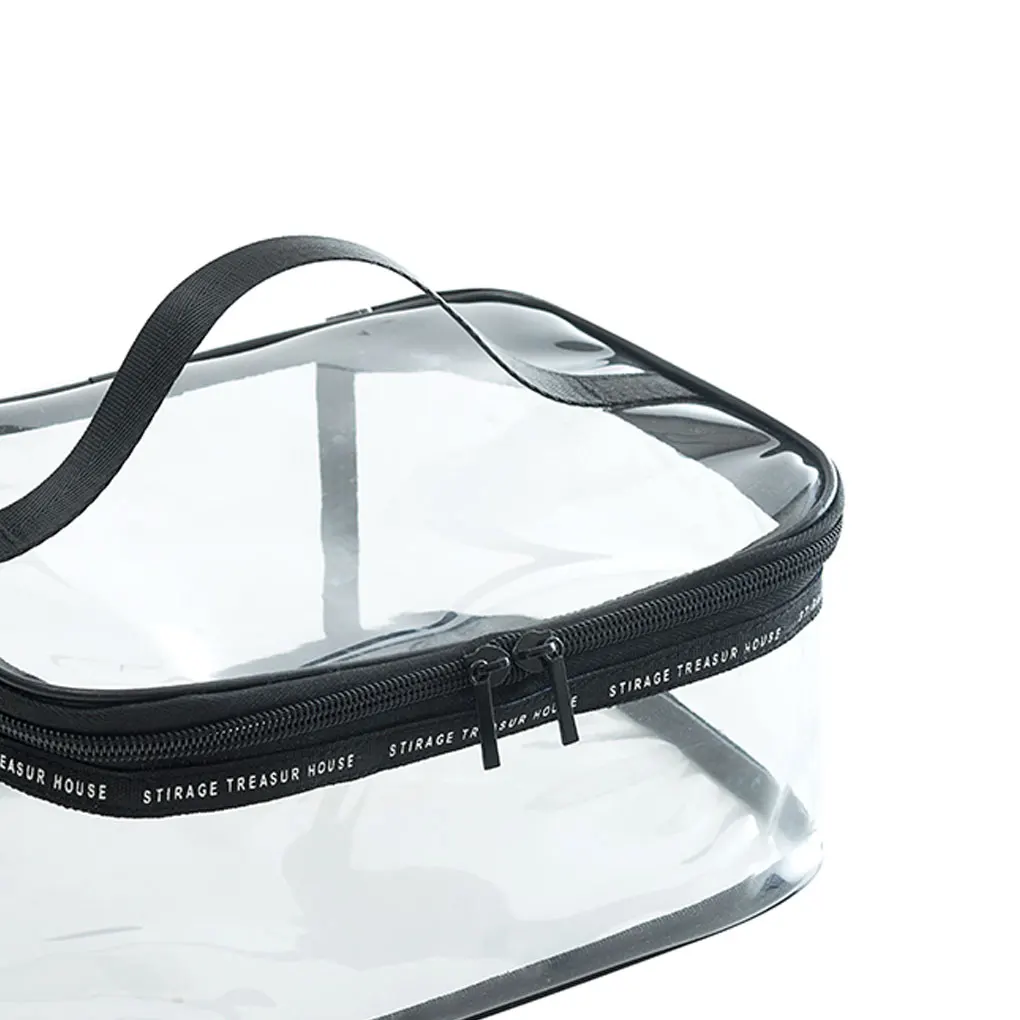 PVC Transparent Water Splash Proof Makeup Tools Organizer Bag Multifucational Storage Pack