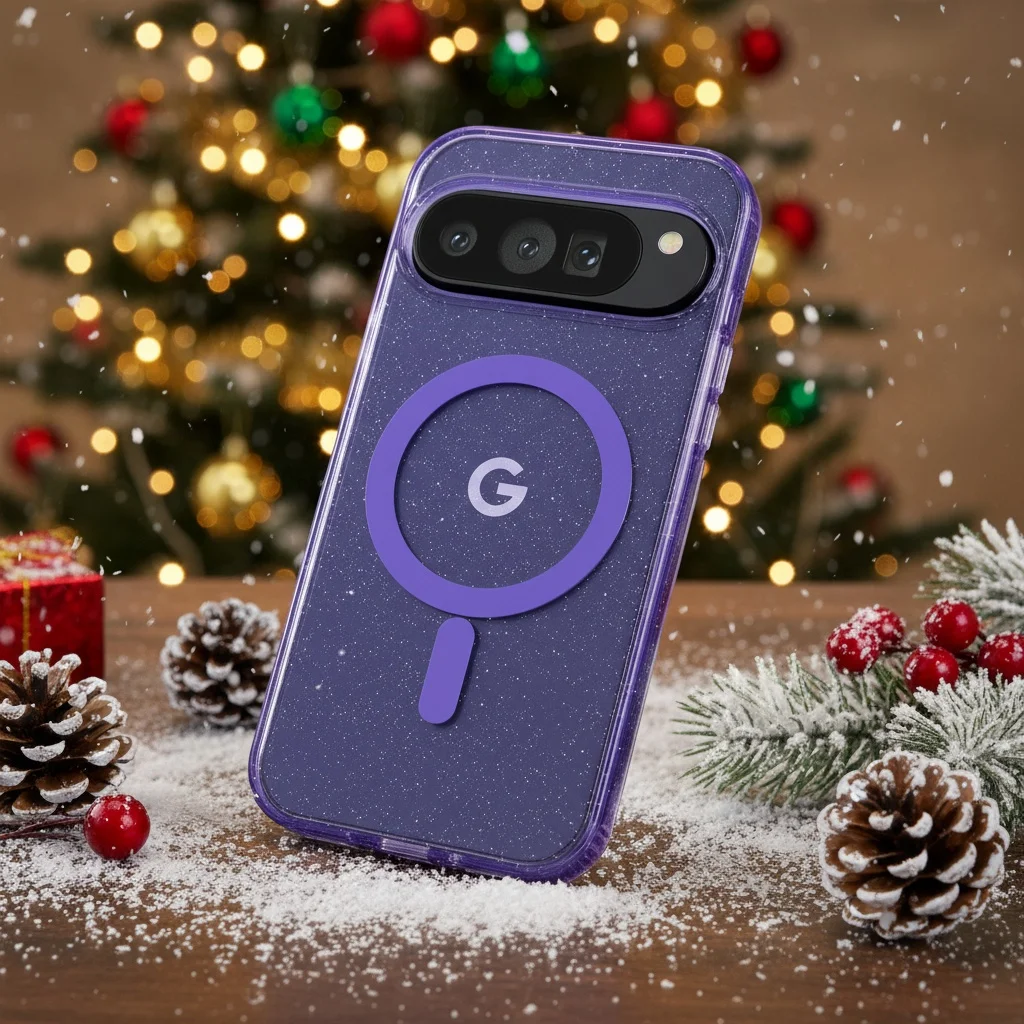 حافظة Magsafe لامعة من الأكريليك الشفاف لهاتف Google Pixel 9 Pro XL 10 Pro غطاء شحن لاسلكي مغناطيسي لهاتف Pixel 9A 9Pro