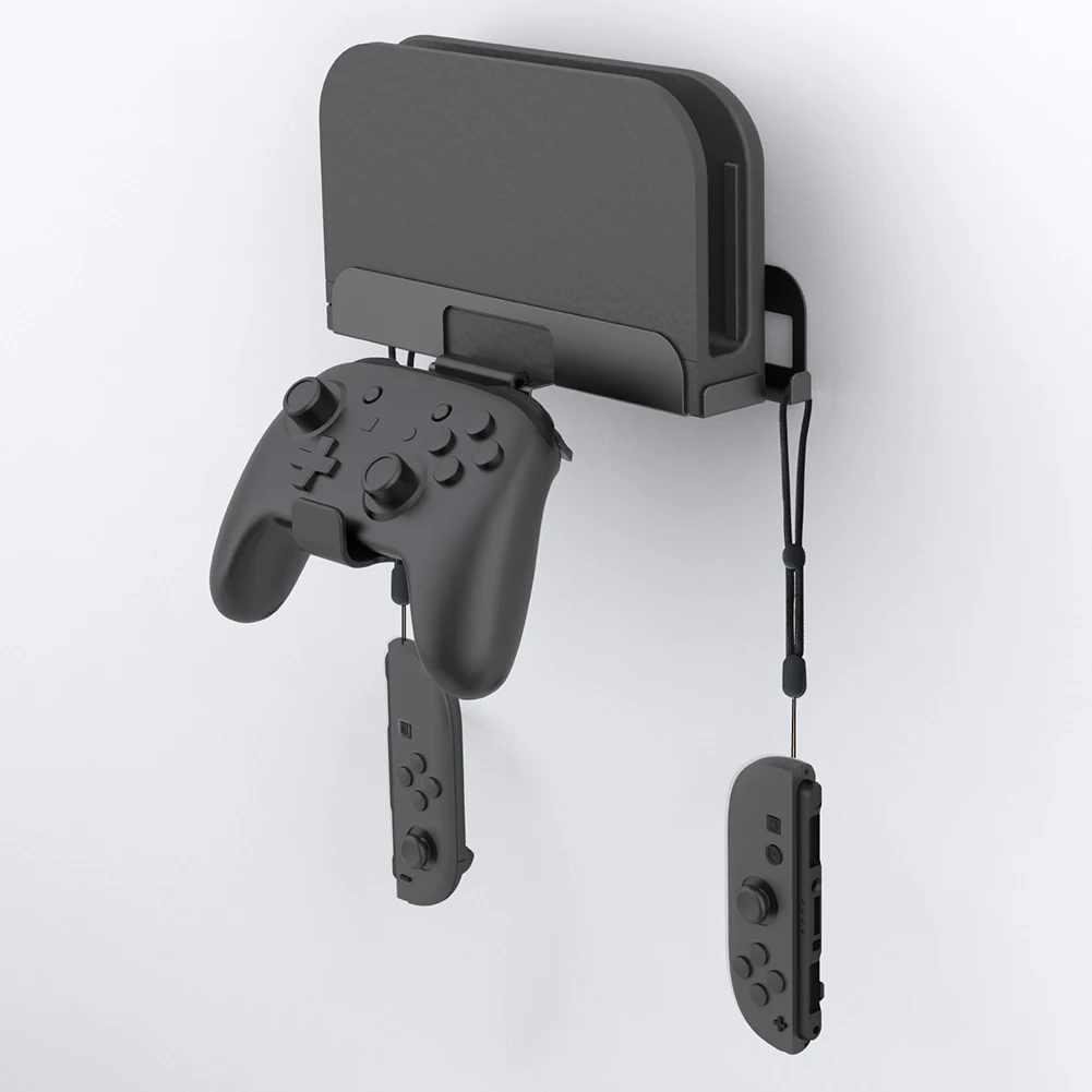Wall Mount Bracket Display Stand Base with Controller Holder Wall Hanging Storage Rack for Nintendo Switch 2 Console & Accessory