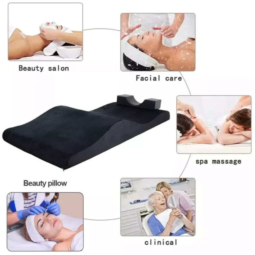 eyelash bed mattress wave memory foam lash bed beauty salon anatomica Mattress eyelash foam spa beauty bed curved topper