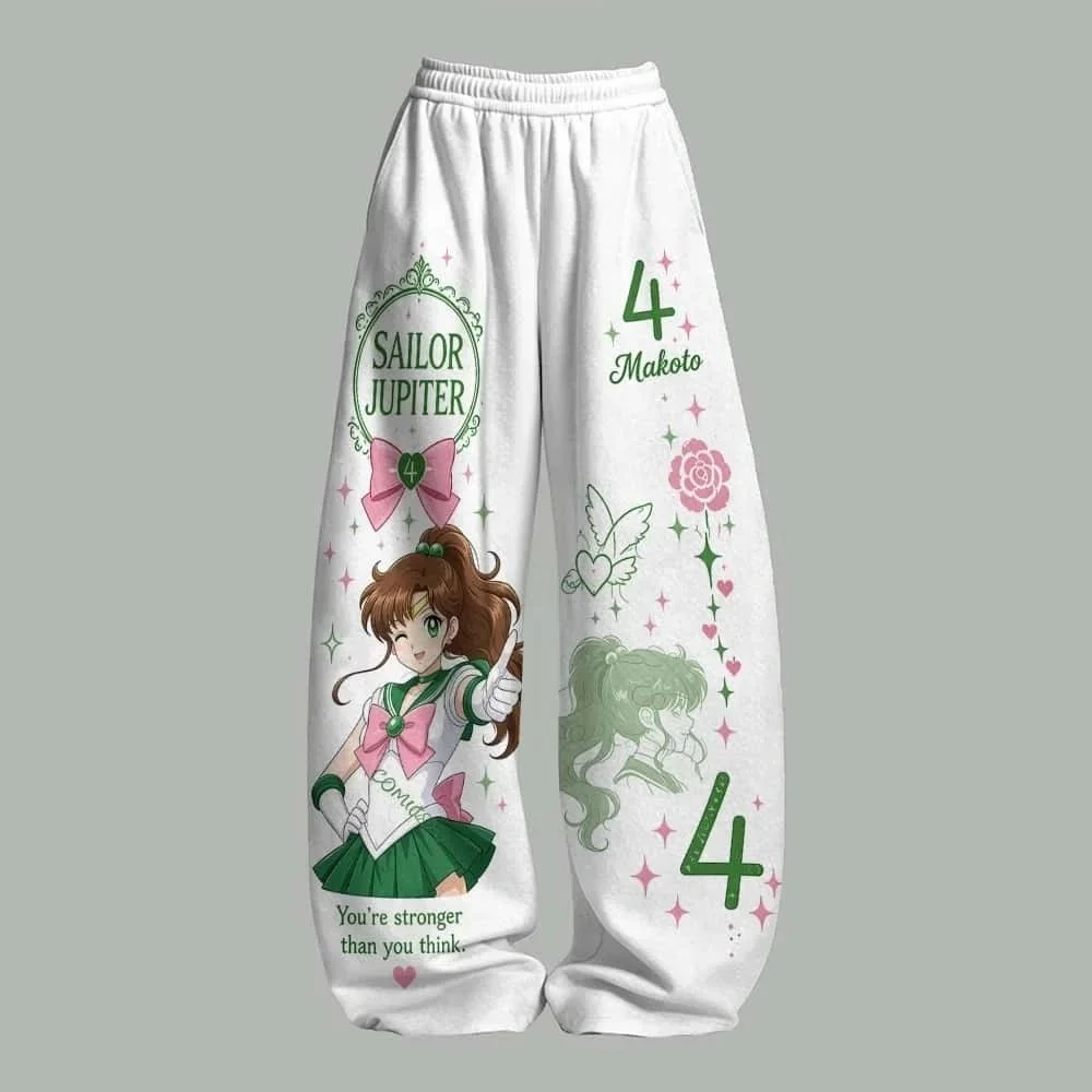 2026 New Hot Selling Beautiful Girl Warrior Full time Printed Fashion Street Women's Casual Sports Comfortable Soft Loose Pants