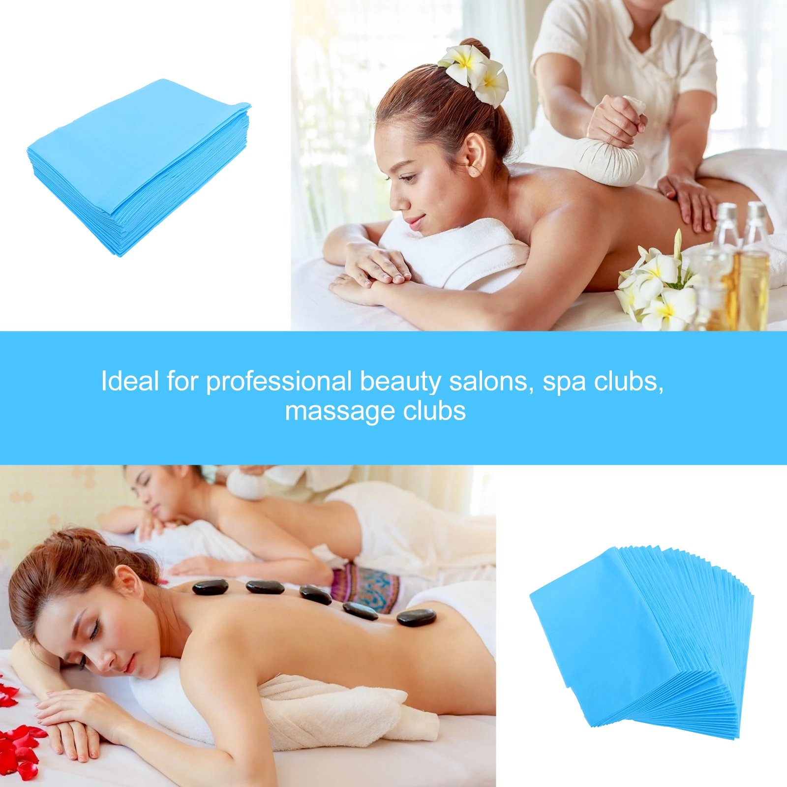 

20Pcs Disposable Bed Sheet Non Woven Fabric Waterproof Spa Massage Cover Salon Travel Bedsheet Eco Friendly Portable