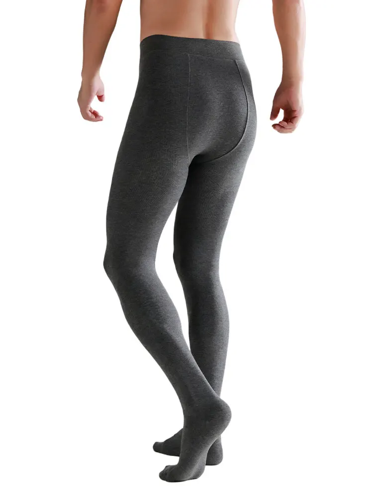 Thin Velvet Men's U Pouch Leggings Fashion Foot Shape Tights High Elastic Shaping High Waist Autumn Winter Warm Pantyhose