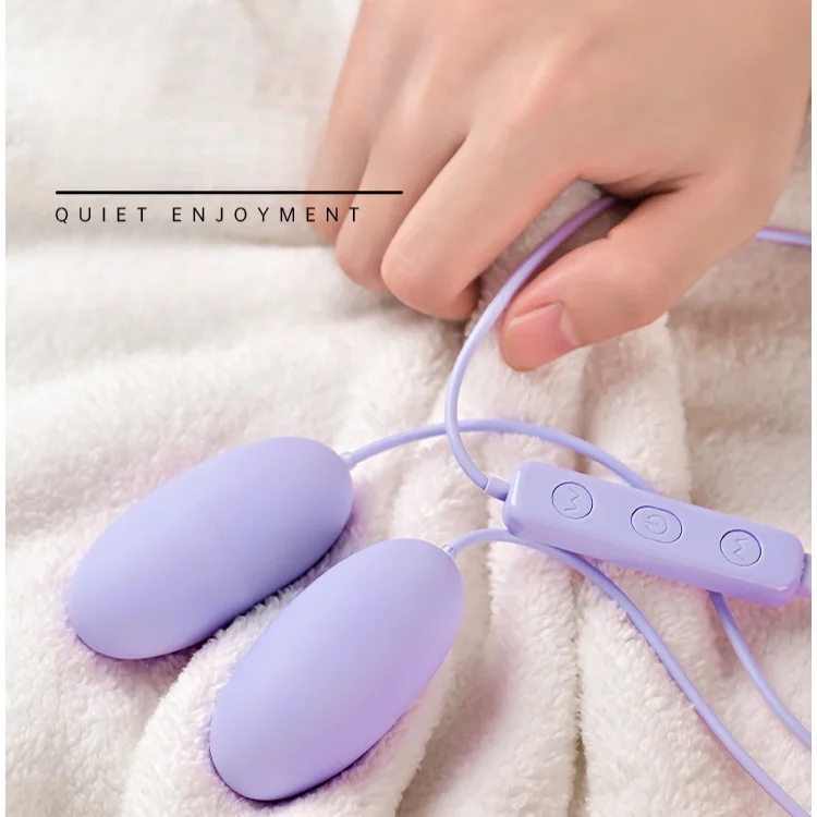 10 Frequency Double Vagina Balls Vibrator USB Silent Strong Shake in Front and Back for Foreplay Adult Fun Female Masturbation