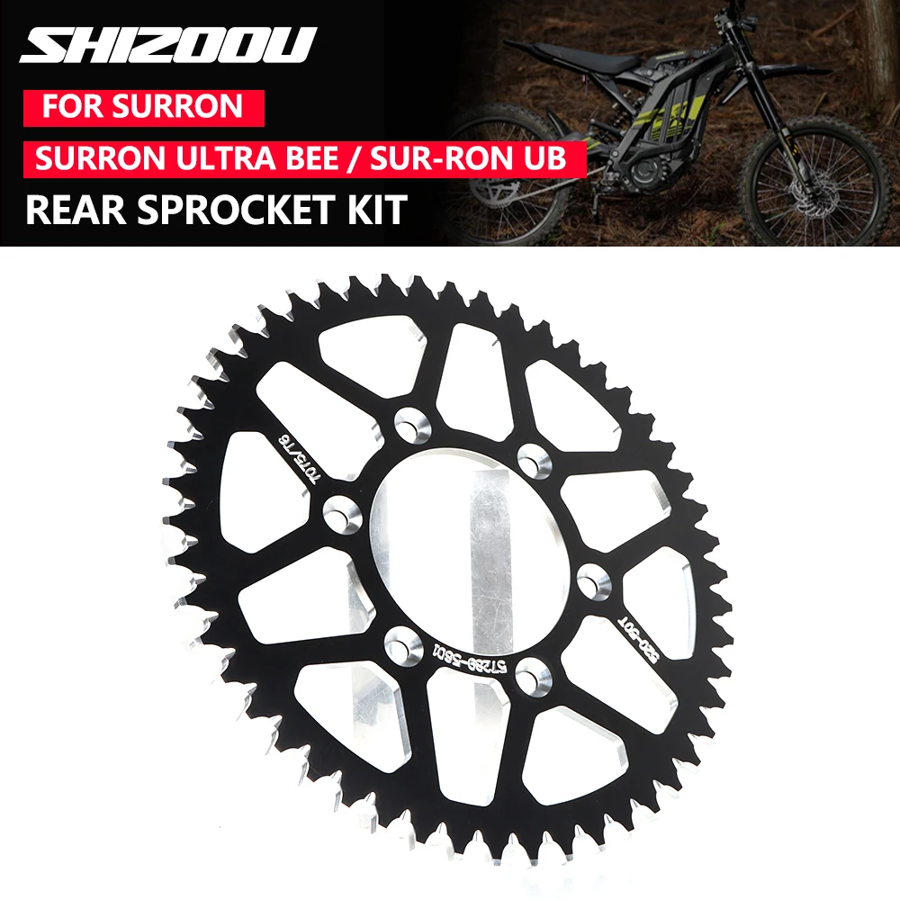 

Motorcycle 50T 7075 Aluminum Alloy Chain Sprocket for Surron Ultra Bee 50 Tooth Sprocket Electric Dirt Bike Off-road Motorcycles