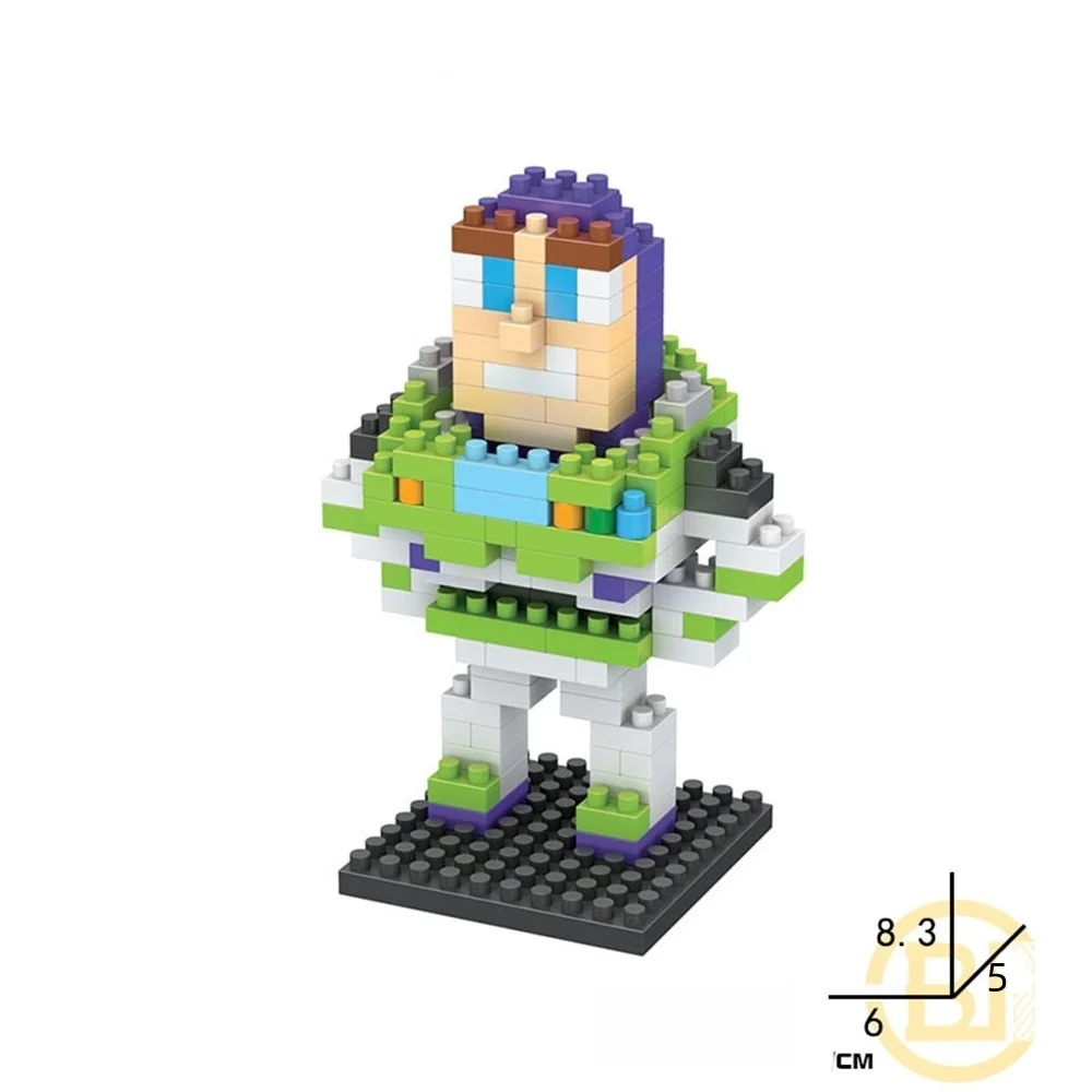 building block toy, mini desktop ornament, room decoration, anime cartoon, kawaii, holiday gift, birthday gift, view 3