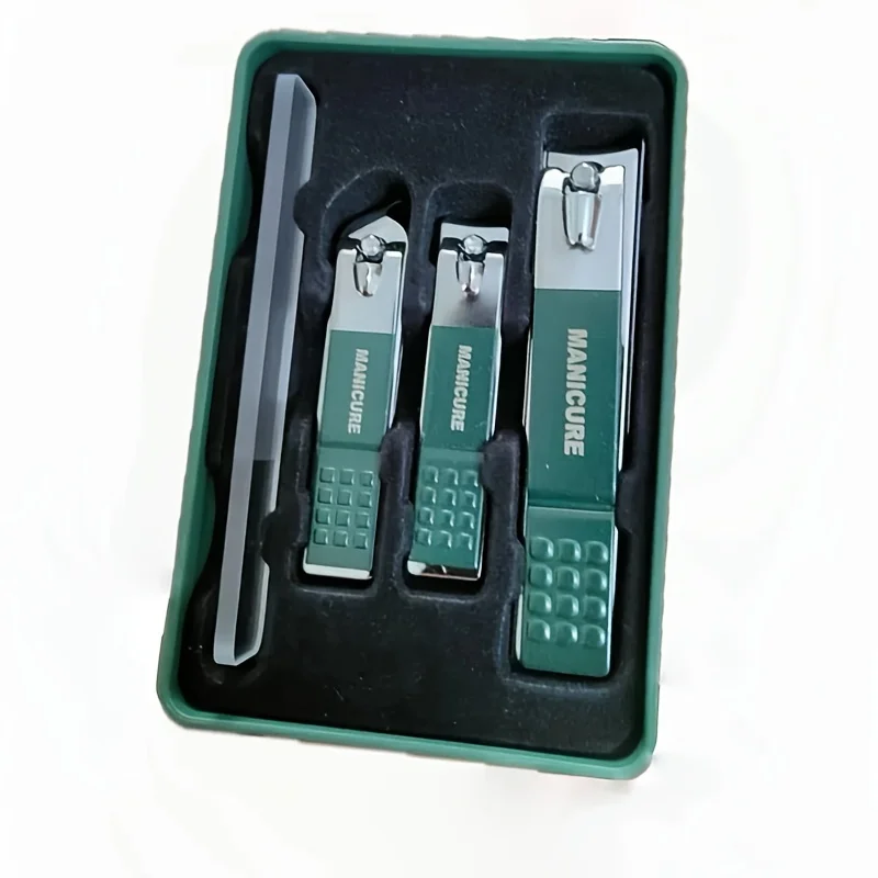 Set tagliaunghie tedesco da 4 pezzi, compresi tagliaunghie, lima per unghie, forbici per unghie dei piedi per uso domestico, forbici tagliaunghie per piedi