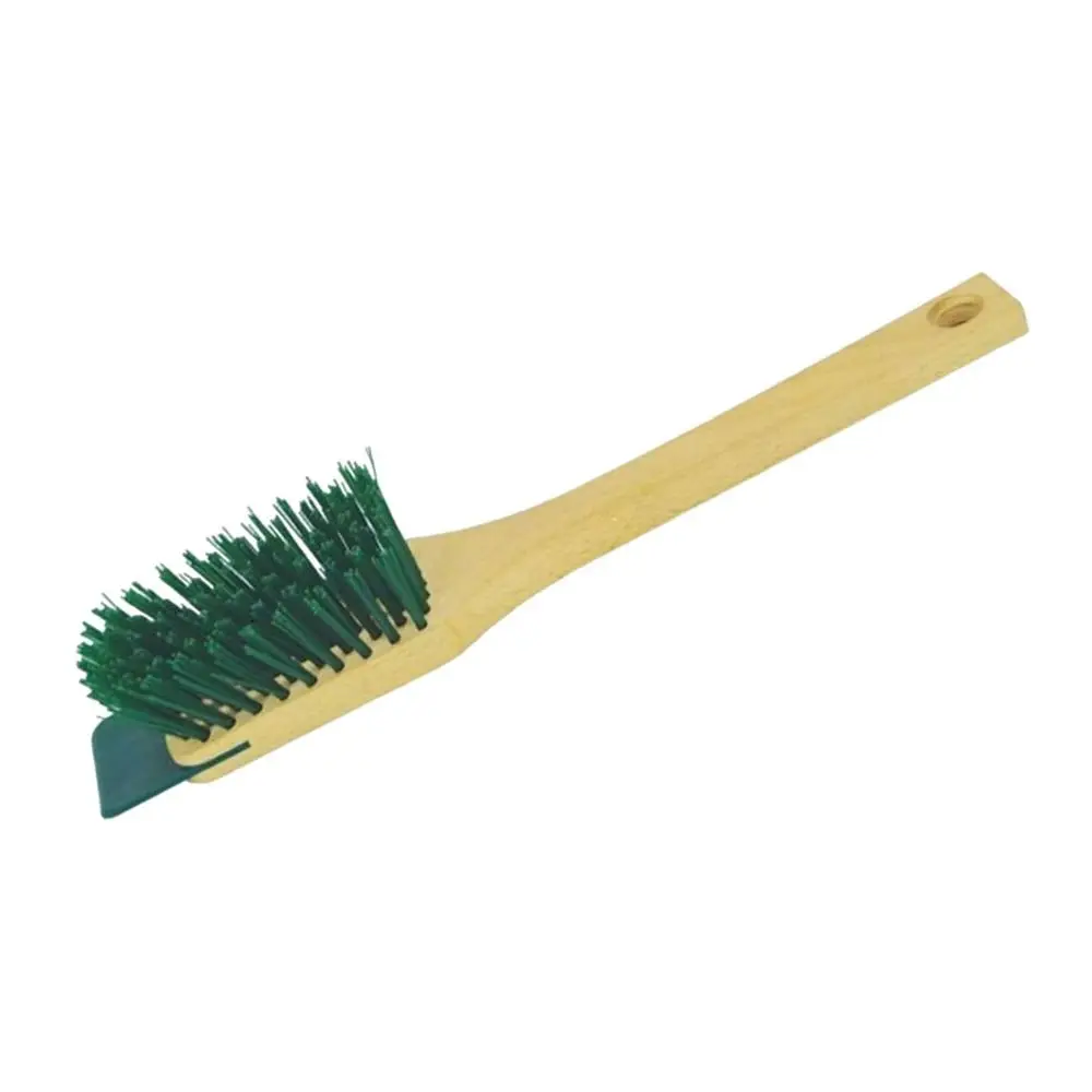 

Portable Outdoor Scraper Brush Plastic Wooden Handle Lawn Mower Cleaning Brush Clean Durable Garden Tool Brush Gardening