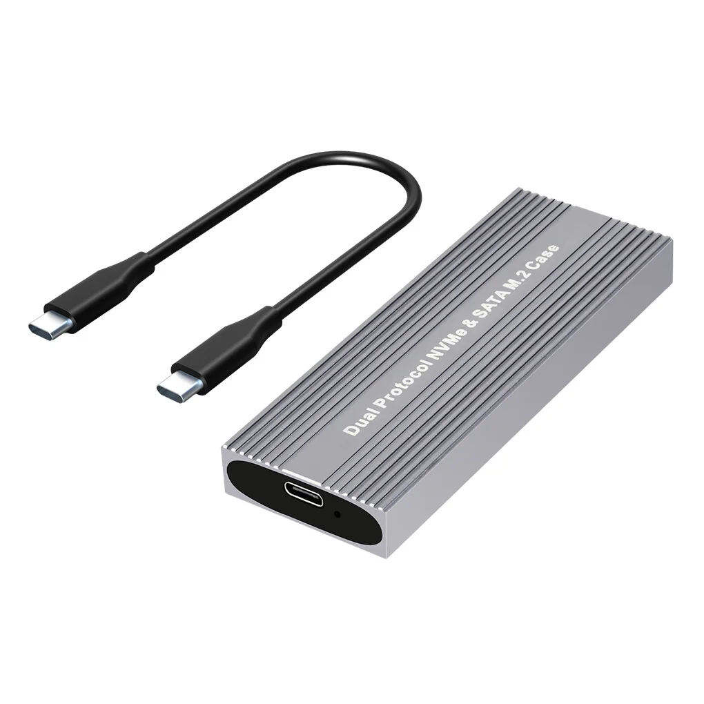 Nvme Ssd Enclosure Aluminum Alloy Shell Tool Free Installation Ssd External Case M2 Nvme Case M2 Ssd Case Easy To Use