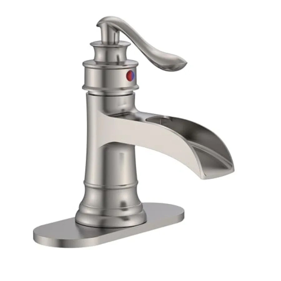 

Bathroom Faucet Waterfall Sink Faucets Bath Farmhouse Sink Vanity Single Handle 1 Hole or 3 Hole Basin Mixer Tap Lavatory Fauce