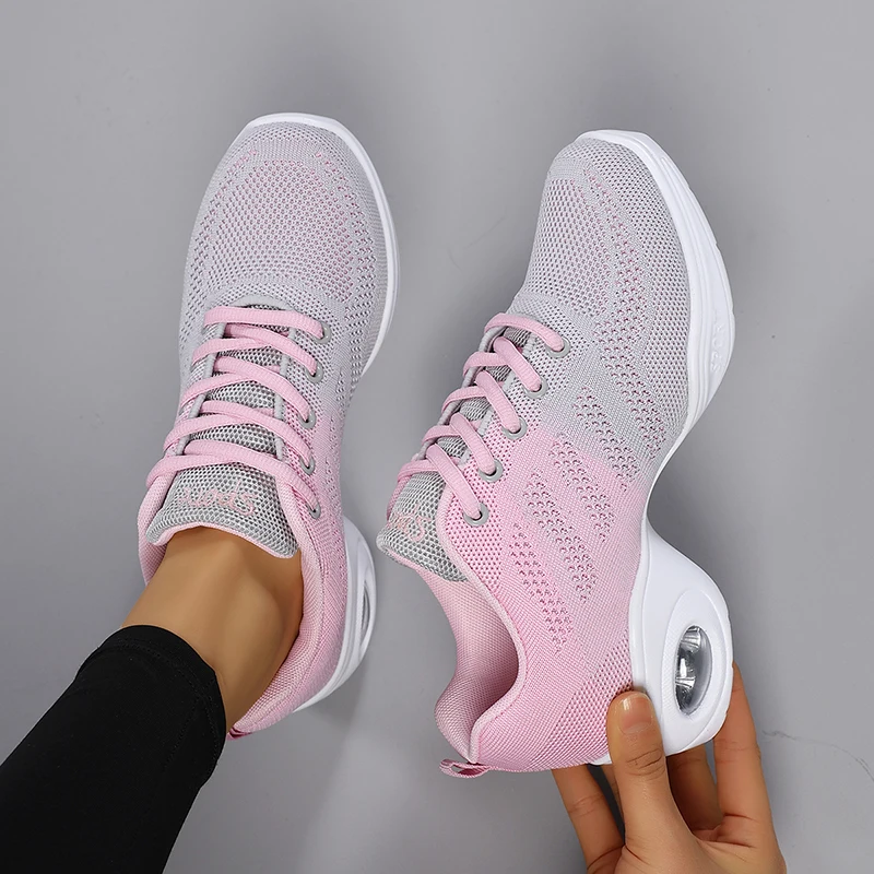 Tanzschuhe für Damen, Tanzschuhe für alle Jahreszeiten, weiche Sohle, weiche Oberfläche, atmungsaktive Fitness-Tanzschuhe, Square-Dance-Schuhe, moderne Tanzschuhe – Detail 5