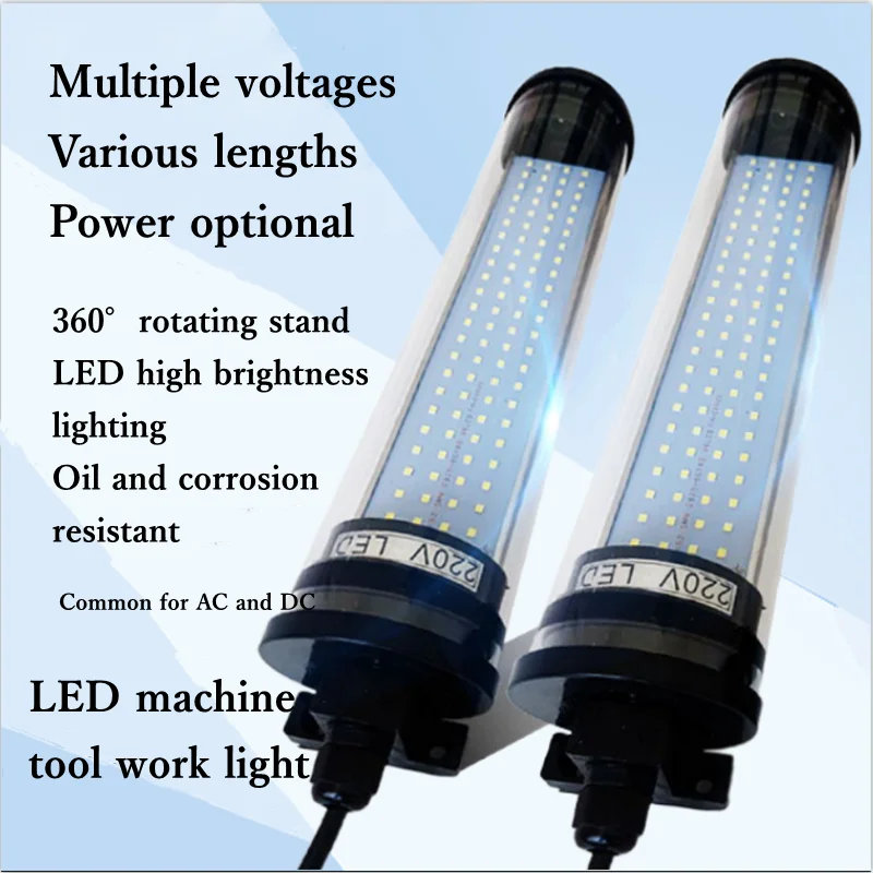 Super Bright Led Machine Tool Work Light Waterproof Oil-proof Explosion-proof CNC Lathe 220V 24V Aluminum Alloy Industrial Lamps