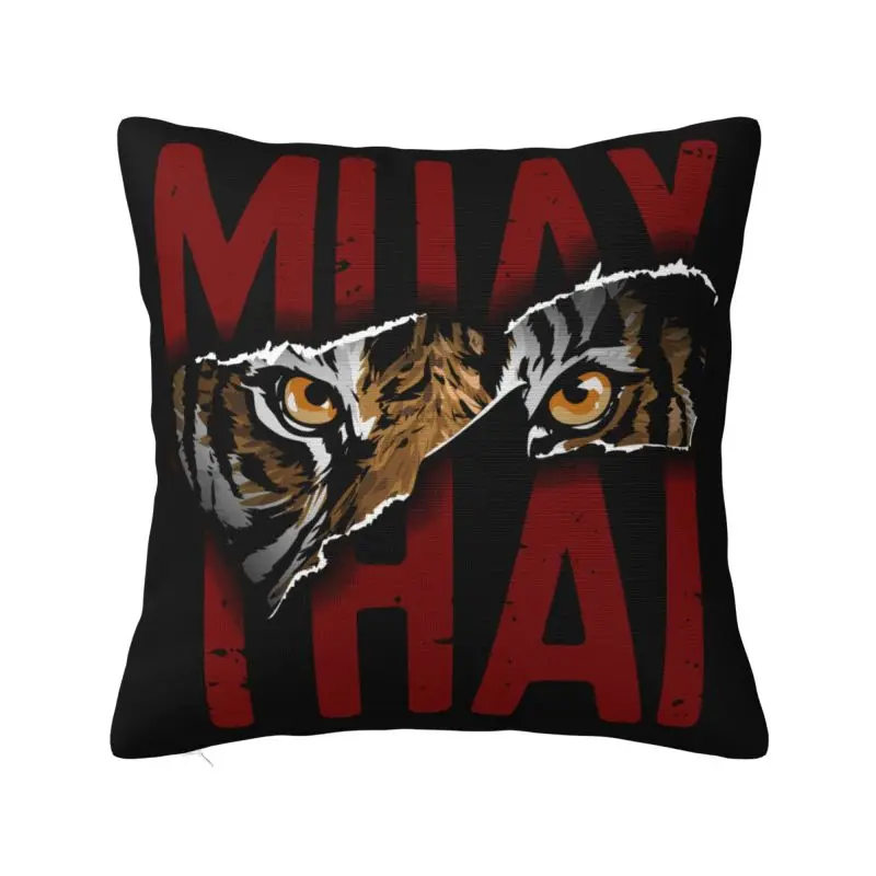Muay Thai Tiger Cushion Covers Thailand Martial Art Fighter Spirit Soft Luxury Pillow Cases for Car Sofa