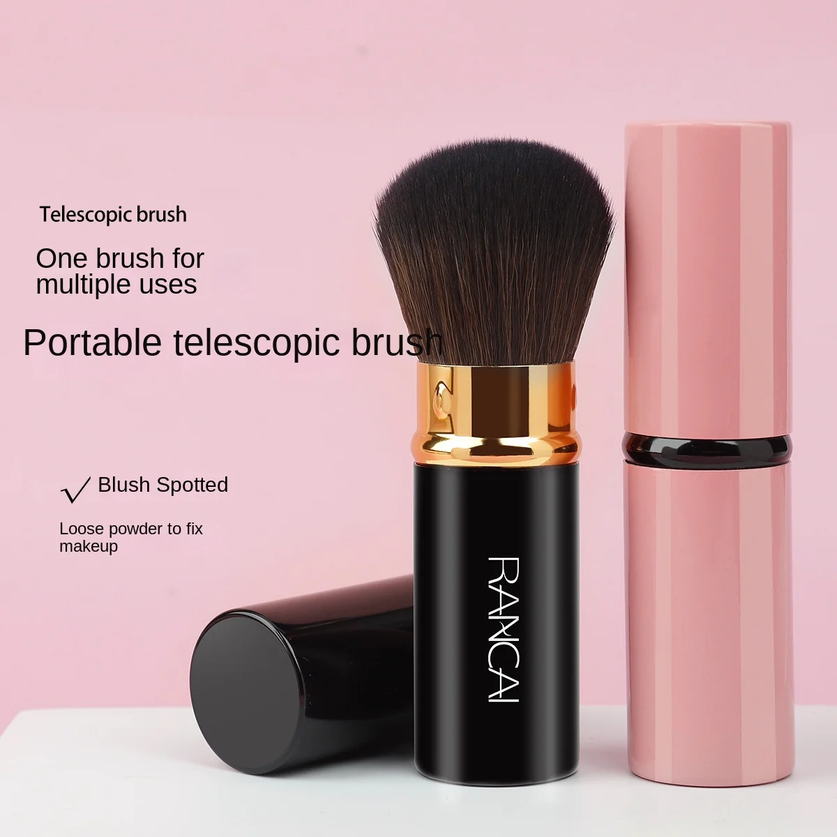 Pro Retractable Soft Makeup Brush Cosmetic Adjustable Face Powder Brush Kabuki Brush TOP Quality view 2
