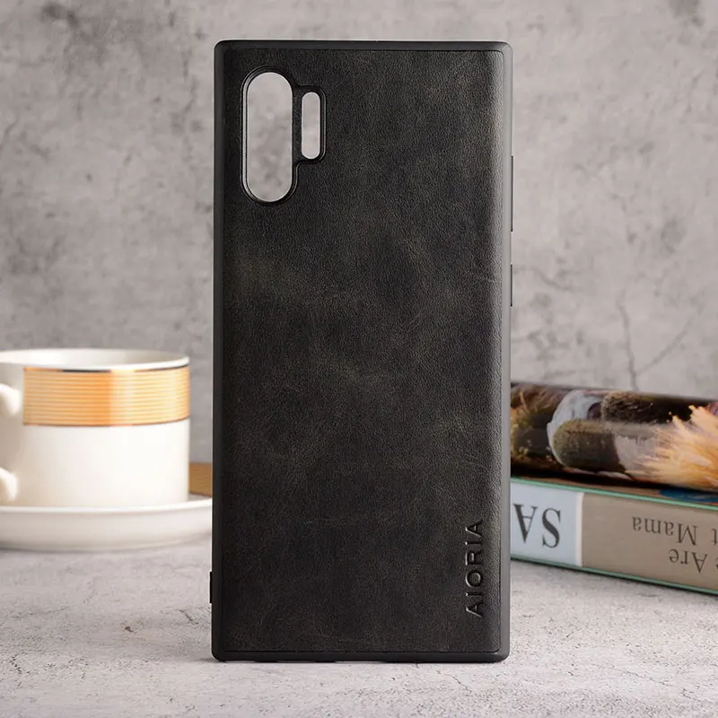 Case for Samsung Galaxy Note 10 Plus Lite coque Luxury Vintage TPU leather Skin cover for samsung note 10 plus case funda capa