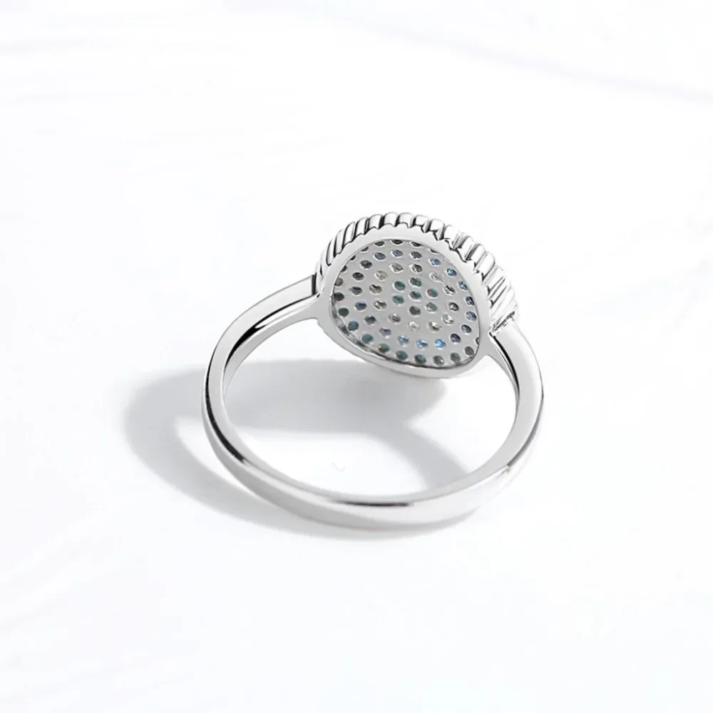 Kaletine Shinee Kpop Blue Stone Evil Eye Rings For Women 925 Sterling Silver  Charm CZ Stone Ringlet Jewelry Exo Accessories
