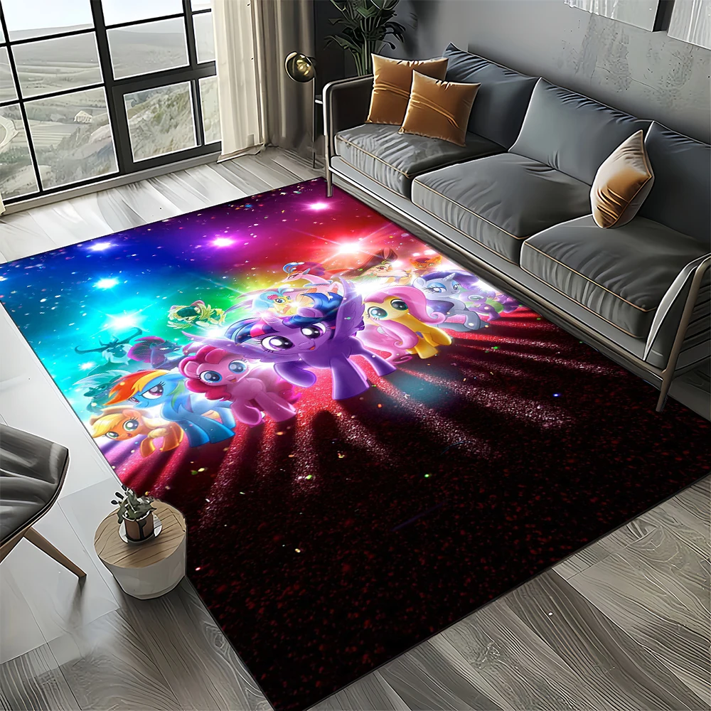 私の小さなポニーの3D漫画のカーペット、寝室のリビングルームのためのかわいいウサギ、家のソファの装飾、子供の大きな装飾のフロアマット、ギフト、27スタイル