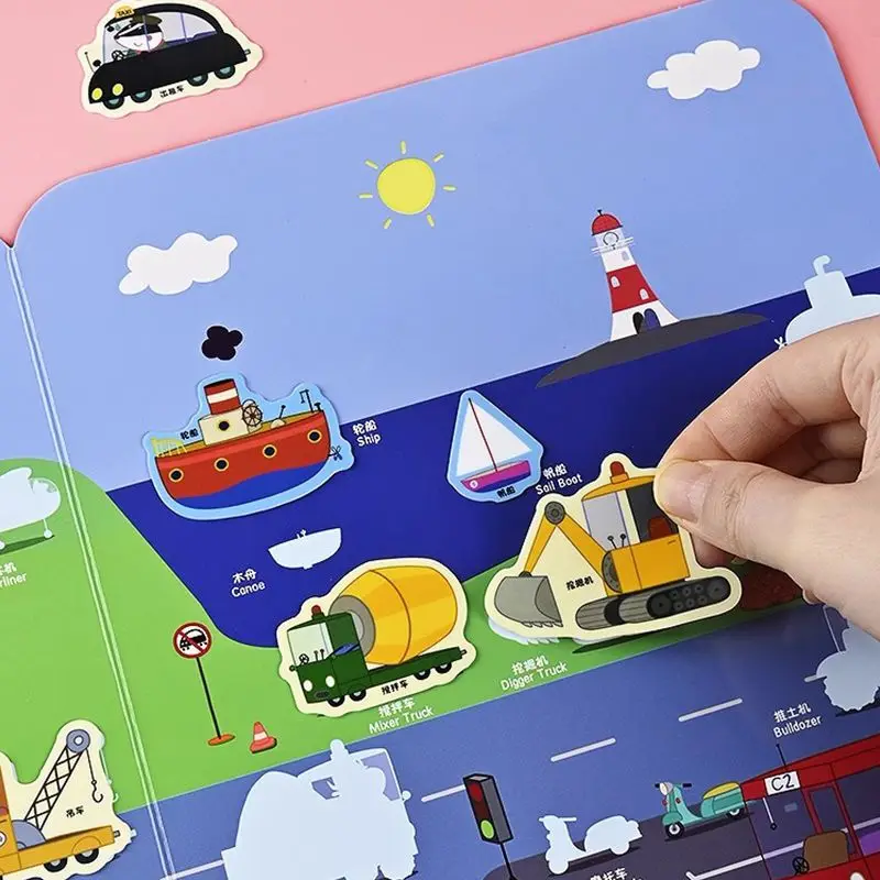 Peppa Pig jelly stickers for girls and boys cute cartoon large quiet book stickers for decoration and intelligence development view 4