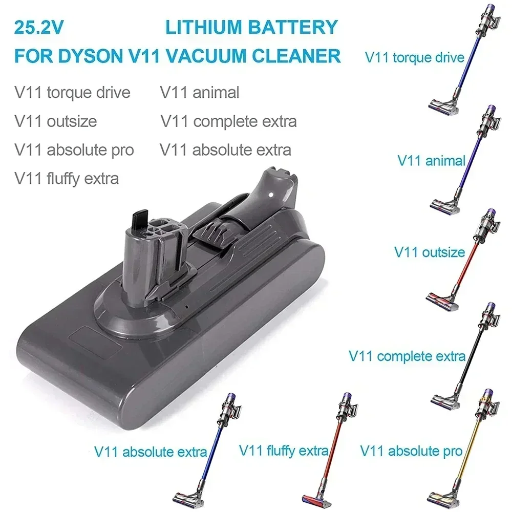 V11 Battery 5000-12800mAh 25.2V Battery for Dyson V11 SV15 SV16 SV17 SV18 SV22, V11 Animal Fluffy Vacuum Cleaner  Li-ion Battery