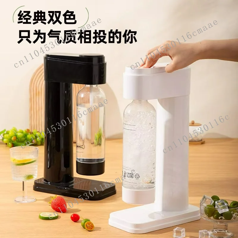 Desktop manual plastic sparkling water machine 1.5L eco-friendly household carbonated beverage cold drink machine DIY