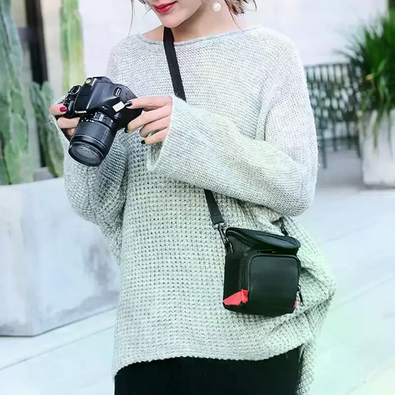 New Simplicity Waterproof SLR Camera Bag Nylon Digital Shoulder Bag Mini Black Photographer Backpack Micro Camera