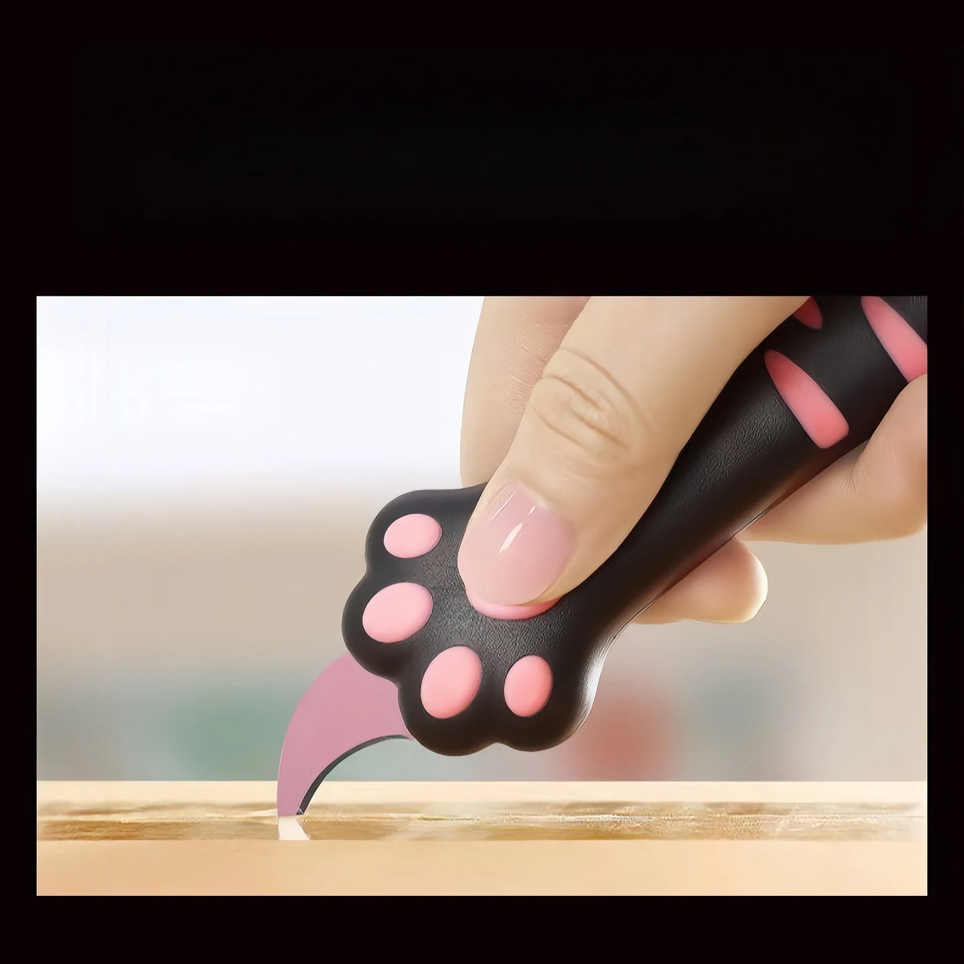 Cat Claw Cutter Retractable Box Opener Portable Arc Utility Knife Easy To Cut Package Handy Unboxing Tool Pen Knife Utility