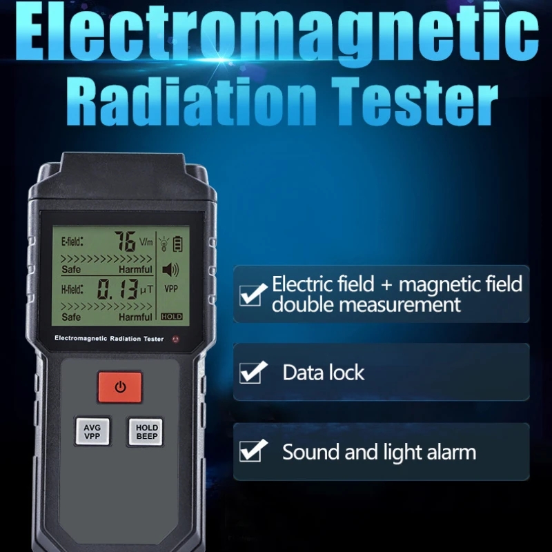 

Electromagnetic Radiation Tester Household Appliances Radiation Detector for Computer Phone Electric Magnetic Field EMF Meter