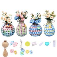 Mosaic Flower Vase Kit Craft Materials Mosaic Vase Arts & Crafts Vase Decor Desk Decor Mosaic Kit Home Decoration Crafting