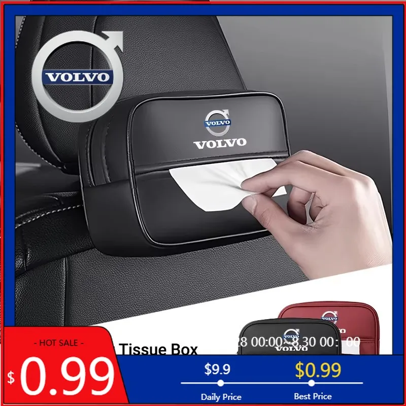 

Центральные колпачки для колес, автомобильный держатель для салфеток, подлокотник, сумка для хранения салфеток для Volvo Xc60 Xc90 V40 V60 S60 V50 V90 S80 C40 XC40 V70