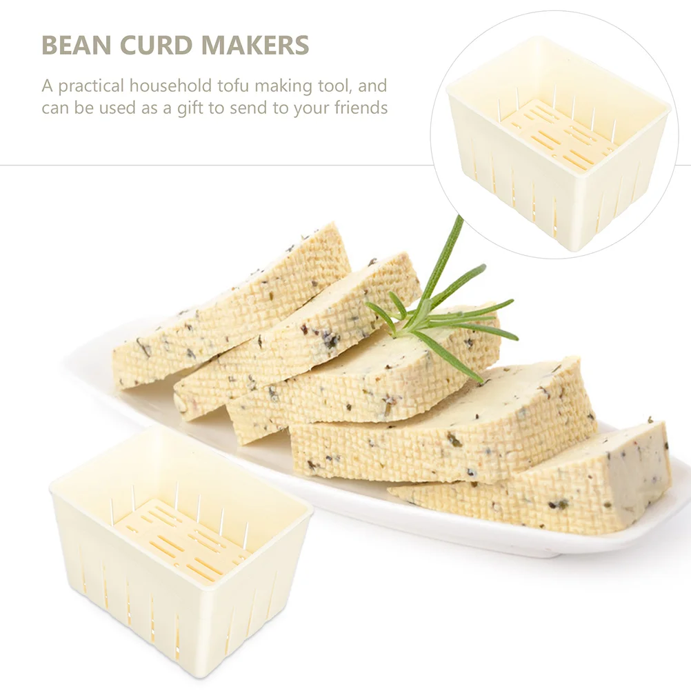 Homemade Tofu Stamper Mold Plastic Moulds Supplies Tools Molds Vegan Cheese Household Press Cover Making