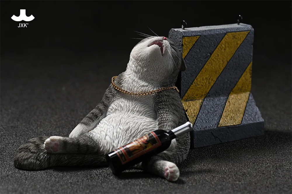 In Stock JXK JXK187 1/6 Scale Soldier Accessories Drunken Cat Static Animal Model Fit 12'' Action Soldier Figure  Toys