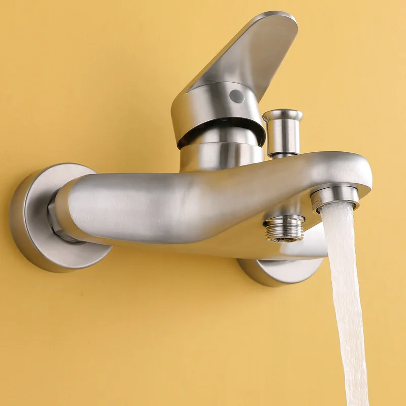 

Shower Mixer Tap Household Bathroom Faucets Bathroom Accessories 304 Stainless Steel Bathtub Faucet Wall Mounted Mixer Valve