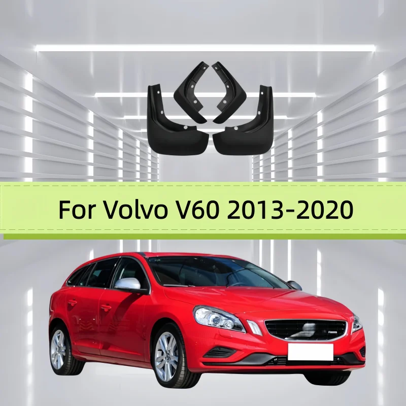 4PCS For Volvo V60 2013-2020 Car Fender Mudguards Anti splash Flap Front Rear Mudlap